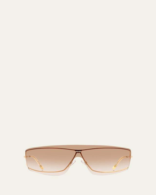 Metal & Acetate Shield Sunglasses